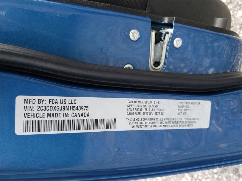 Продаж на аукціоні авто 2021 Dodge Charger Sc, vin: 2C3CDXGJ9MH543975, номер лоту: 41789191