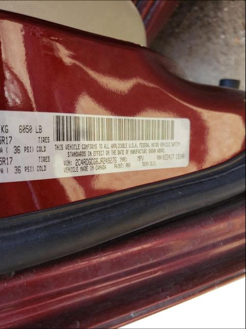 Продажа на аукционе авто 2018 Dodge Grand Cara, vin: 2C4RDGCG6JR249276, номер лота: 44708131