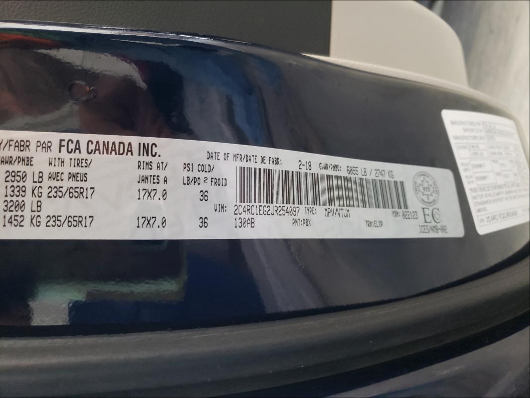 Aukcja sprzedaży 2018 Chrysler Pacifica T, vin: 2C4RC1EG2JR254097, numer aukcji: 45839151
