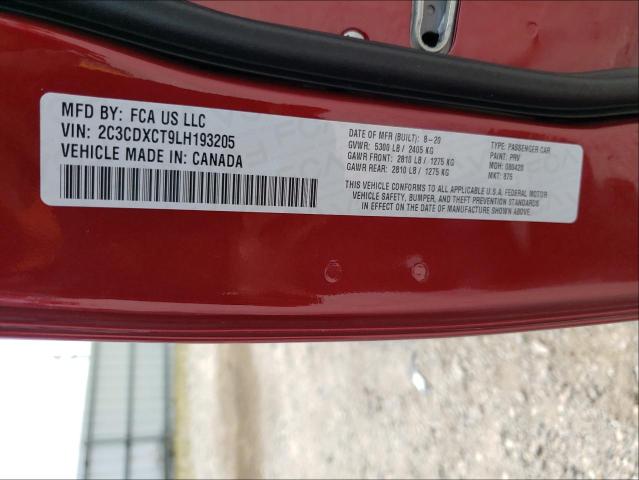 52947251 :رقم المزاد ، 2C3CDXCT9LH193205 vin ، 2020 Dodge Charger R/ مزاد بيع