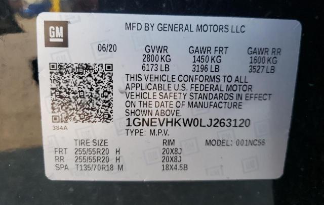 Продажа на аукционе авто 2020 Chevrolet Traverse L, vin: 1GNEVHKW0LJ263120, номер лота: 53892321
