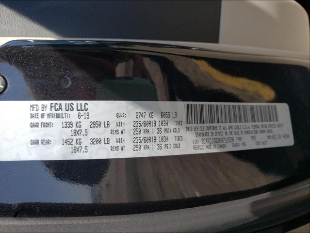2019 Chrysler Pacifica L მანქანა იყიდება აუქციონზე, vin: 2C4RC1GG2KR731528, აუქციონის ნომერი: 56330431