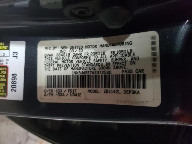 Продаж на аукціоні авто 2010 Toyota Corolla Base, vin: 1NXBU4EE7AZ372580, номер лоту: 64151121