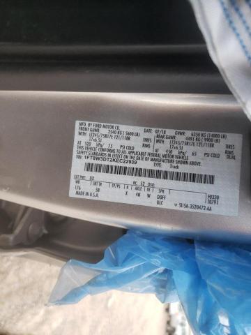 2019 Ford F350 Super Duty მანქანა იყიდება აუქციონზე, vin: 1FT8W3DT2KEC22939, აუქციონის ნომერი: 64598241