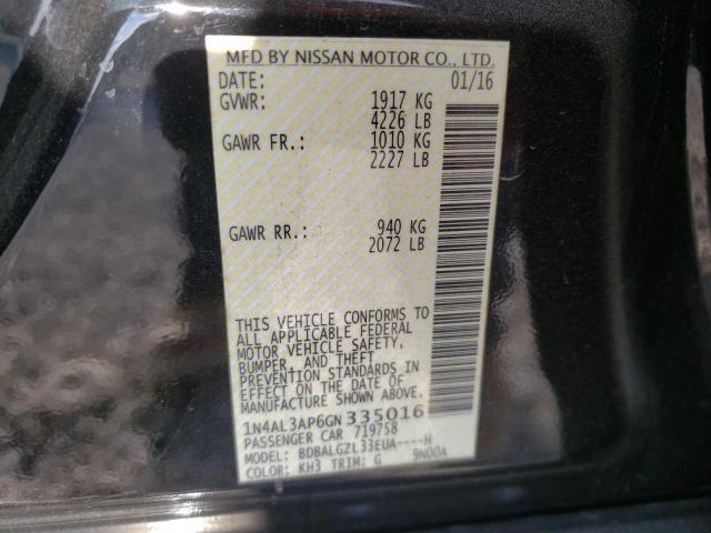 Продажа на аукционе авто 2016 Nissan Altima 2.5, vin: 1N4AL3AP6GN335016, номер лота: 64809711