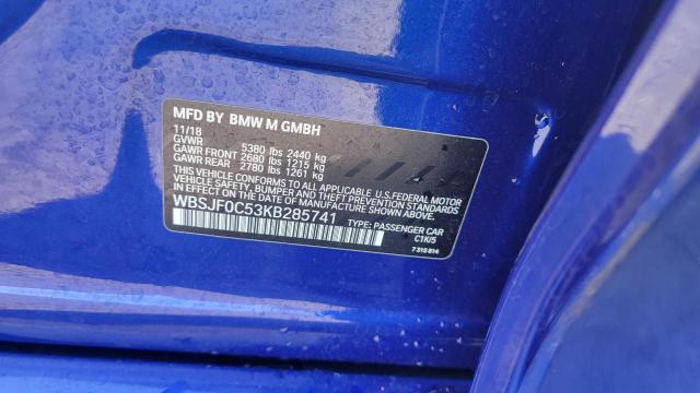 Aukcja sprzedaży 2019 Bmw M5, vin: WBSJF0C53KB285741, numer aukcji: 66418081