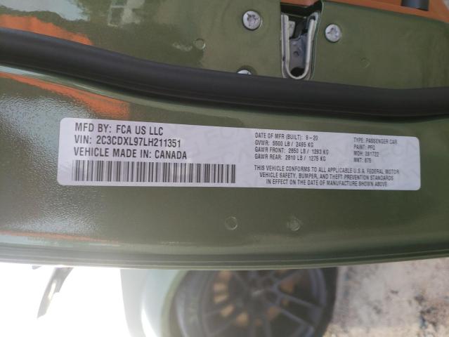 66035461 :رقم المزاد ، 2C3CDXL97LH211351 vin ، 2020 Dodge Charger Sr مزاد بيع