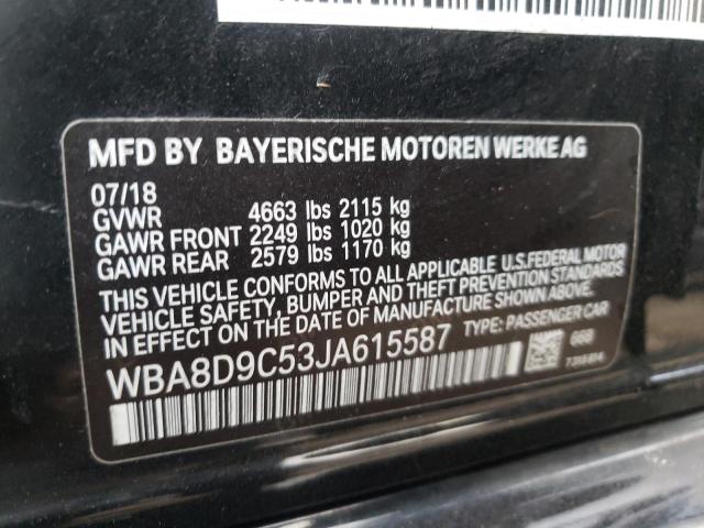 2018 Bmw 330 Xi მანქანა იყიდება აუქციონზე, vin: WBA8D9C53JA615587, აუქციონის ნომერი: 70203851