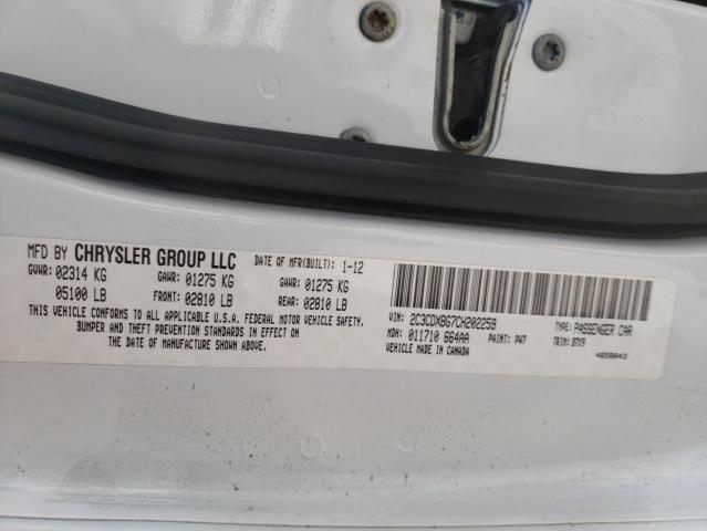 Продаж на аукціоні авто 2012 Dodge Charger, vin: 2C3CDXBG7CH202259, номер лоту: 30825932