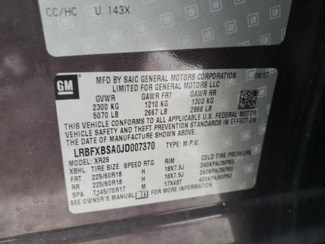 Auction sale of the 2018 Buick Envision P, vin: LRBFXBSA0JD007370, lot number: 31495362