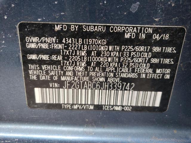 31916572 :رقم المزاد ، JF2GTABC6JH339742 vin ، 2018 Subaru Crosstrek مزاد بيع