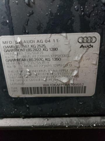Aukcja sprzedaży 2011 Audi Q5 Premium Plus, vin: WA1DKAFP5BA109552, numer aukcji: 32710592