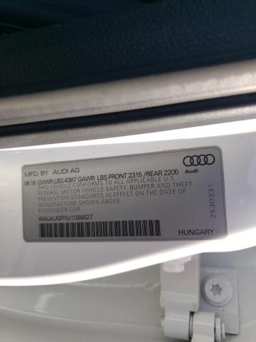 Продаж на аукціоні авто 2018 Audi A3 Premium, vin: WAUAUGFF9J1088827, номер лоту: 33312942