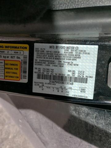 Aukcja sprzedaży 2019 Ford Fusion Se, vin: 3FA6P0HDXKR230568, numer aukcji: 33798882