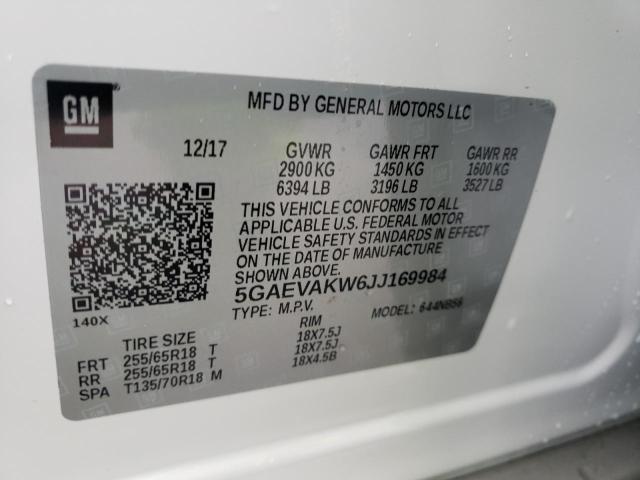 Aukcja sprzedaży 2018 Buick Enclave Es, vin: 5GAEVAKW6JJ169984, numer aukcji: 34435822