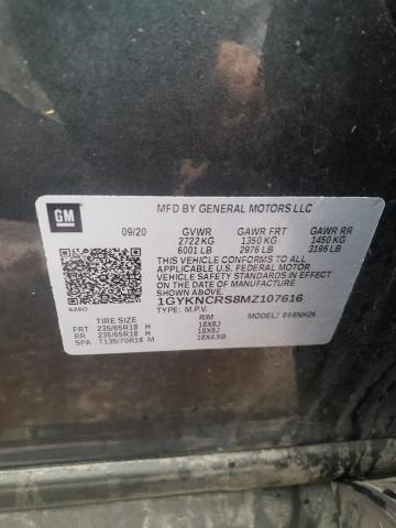 36139782 :رقم المزاد ، 1GYKNCRS8MZ107616 vin ، 2021 Cadillac Xt5 Premiu مزاد بيع