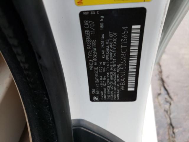 36131372 :رقم المزاد ، WBANU53528CT13654 vin ، 2008 Bmw 528 I مزاد بيع