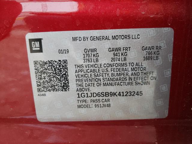 Продажа на аукционе авто 2019 Chevrolet Sonic Lt, vin: 1G1JD6SB9K4123245, номер лота: 36973722
