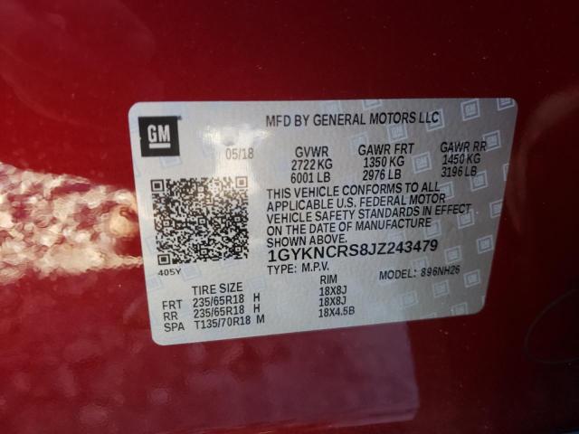 Aukcja sprzedaży 2018 Cadillac Xt5 Luxury, vin: 1GYKNCRS8JZ243479, numer aukcji: 38778412