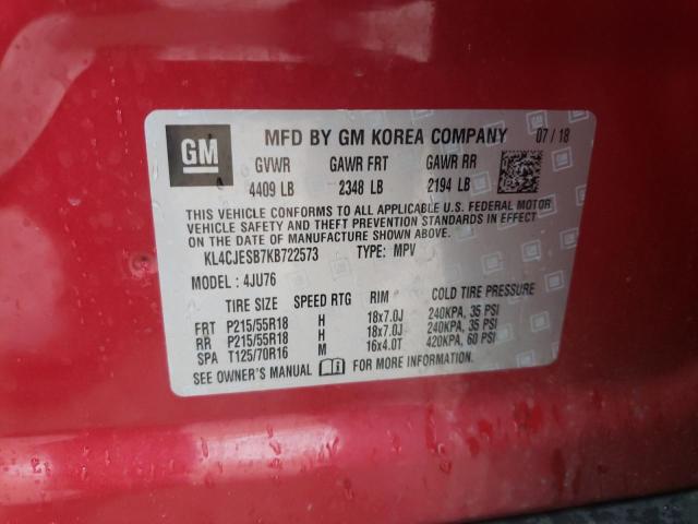 Продаж на аукціоні авто 2019 Buick Encore Pre, vin: KL4CJESB7KB722573, номер лоту: 40244912