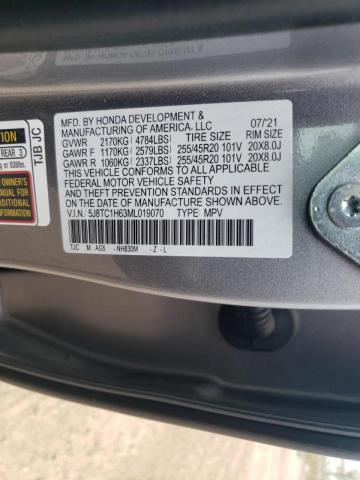 43259972 :رقم المزاد ، 5J8TC1H63ML019070 vin ، 2021 Acura Rdx A-spec مزاد بيع