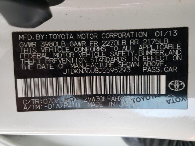 Aukcja sprzedaży 2013 Toyota Prius, vin: JTDKN3DU8D5595293, numer aukcji: 43766002