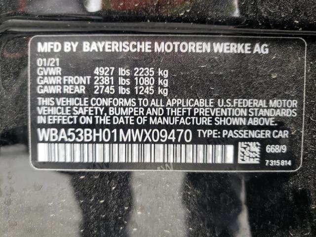 Продажа на аукционе авто 2021 Bmw 530 I, vin: WBA53BH01MWX09470, номер лота: 43832002