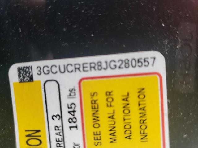 Aukcja sprzedaży 2018 Chevrolet 1500, vin: 3GCUCRER8JG280557, numer aukcji: 43482852