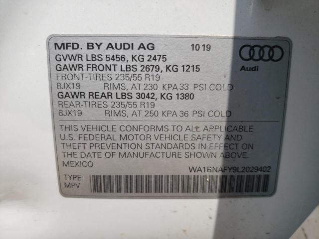 Продаж на аукціоні авто 2020 Audi Q5 Premium, vin: WA1BNAFY9L2029402, номер лоту: 44777182