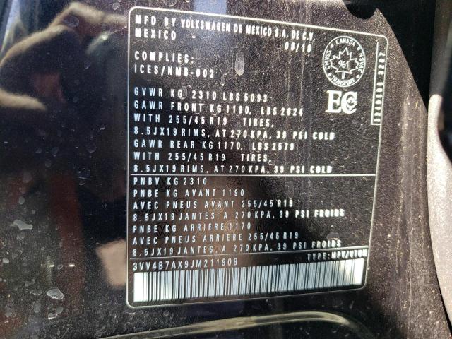 Aukcja sprzedaży 2018 Volkswagen Tiguan Sel, vin: 3VV4B7AX9JM211908, numer aukcji: 45079082