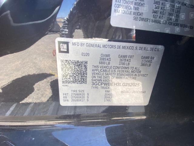 Aukcja sprzedaży 2020 Chevrolet Silverado, vin: 3GCPWBEH3LG252025, numer aukcji: 45103322