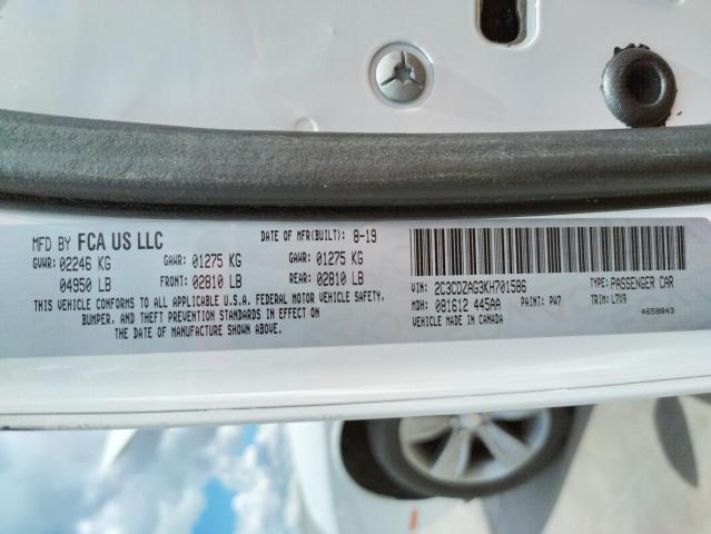 Aukcja sprzedaży 2019 Dodge Challenger, vin: 2C3CDZAG3KH701586, numer aukcji: 45326722