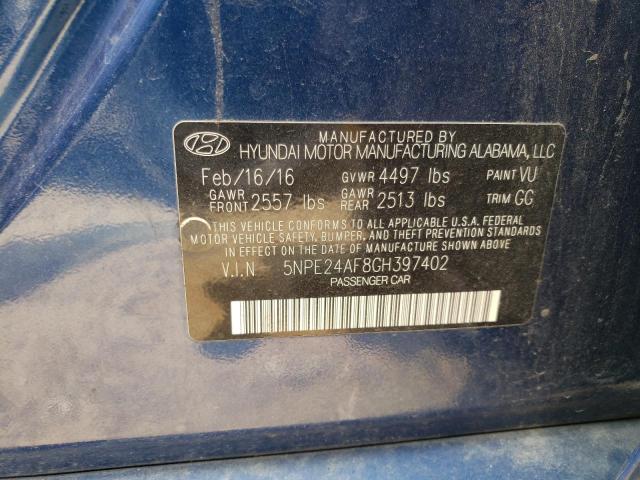 Aukcja sprzedaży 2016 Hyundai Sonata Se, vin: 5NPE24AF8GH397402, numer aukcji: 45163022