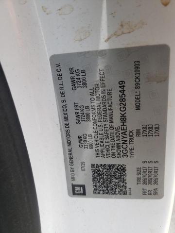 Aukcja sprzedaży 2019 Chevrolet Silverado K1500, vin: 3GCNYAEH8KG285449, numer aukcji: 45099292