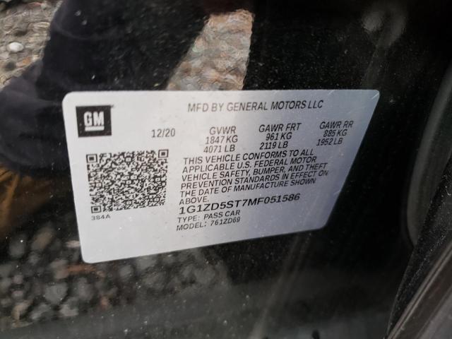 Aukcja sprzedaży 2021 Chevrolet Malibu, vin: 1G1ZD5ST7MF051586, numer aukcji: 45248142