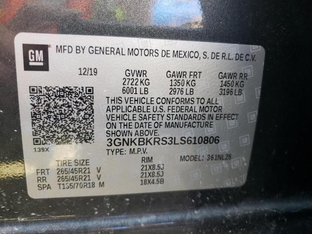 Aukcja sprzedaży 2020 Chevrolet Blazer Rs, vin: 3GNKBKRS3LS610806, numer aukcji: 45520512
