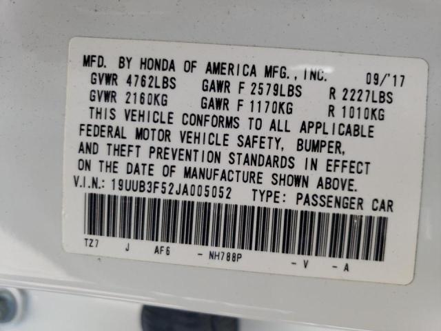 46281172 :رقم المزاد ، 19UUB3F52JA005052 vin ، 2018 Acura Tlx Tech مزاد بيع