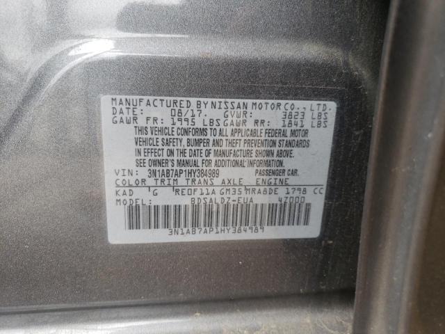 Aukcja sprzedaży 2017 Nissan Sentra S, vin: 3N1AB7AP1HY384989, numer aukcji: 43878302