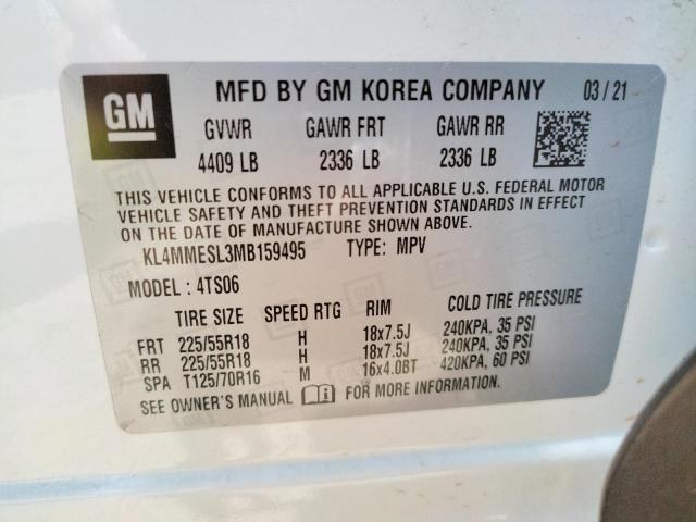 Aukcja sprzedaży 2021 Buick Encore Gx, vin: KL4MMESL3MB159495, numer aukcji: 47251352