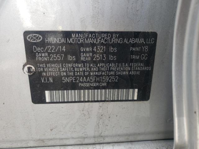 47887252 :رقم المزاد ، 5NPE24AA5FH159252 vin ، 2015 Hyundai Sonata Eco مزاد بيع