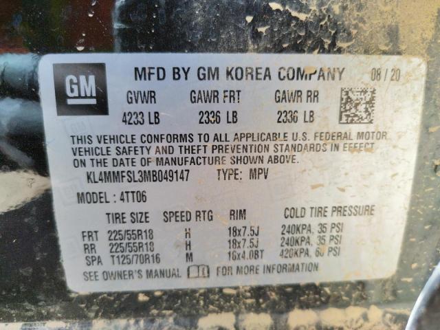2021 Buick Encore Gx მანქანა იყიდება აუქციონზე, vin: KL4MMFSL3MB049147, აუქციონის ნომერი: 47216082
