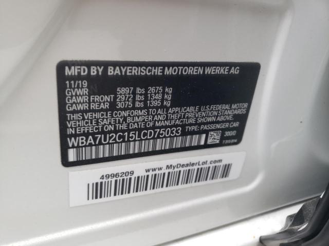 Aukcja sprzedaży 2020 Bmw Alpina B7, vin: WBA7U2C15LCD75033, numer aukcji: 48622062
