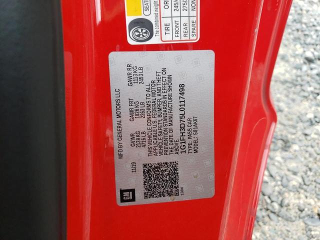 Продаж на аукціоні авто 2020 Chevrolet Camaro Ss, vin: 1G1FH3D75L0117498, номер лоту: 49134662