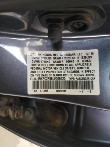 Aukcja sprzedaży 2020 Honda Civic Sport, vin: 19XFC2F86LE006620, numer aukcji: 48416532