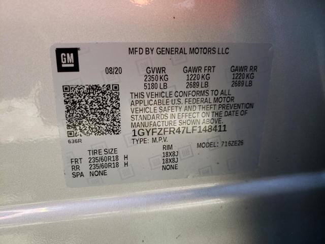 49228352 :رقم المزاد ، 1GYFZFR47LF148411 vin ، 2020 Cadillac Xt4 Sport مزاد بيع