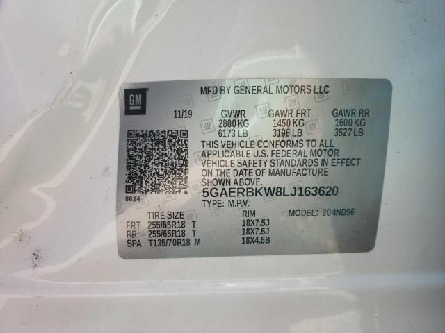 50379802 :رقم المزاد ، 5GAERBKW8LJ163620 vin ، 2020 Buick Enclave Es مزاد بيع