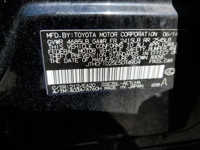 Aukcja sprzedaży 2014 Lexus Is, vin: JTHCF1D25E5014904, numer aukcji: 57224302