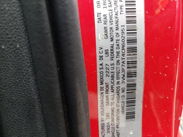 50690212 :رقم المزاد ، 3VWJP7AT4CM602951 vin ، 2012 Volkswagen Beetle مزاد بيع