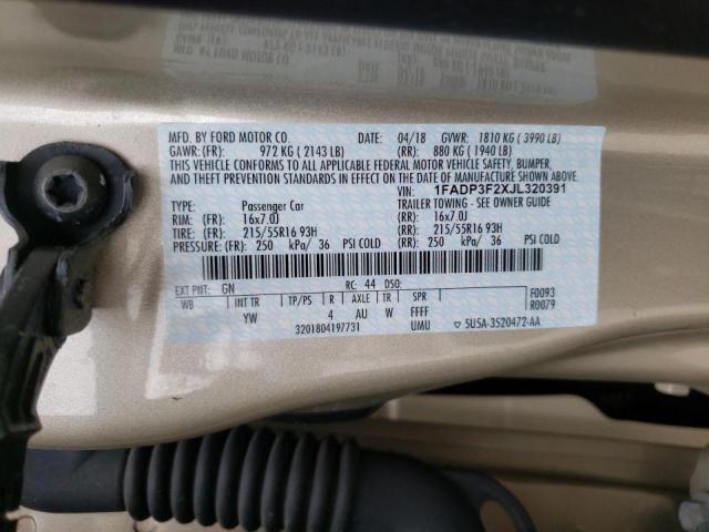 2018 Ford Focus Se მანქანა იყიდება აუქციონზე, vin: 1FADP3F2XJL320391, აუქციონის ნომერი: 50462272
