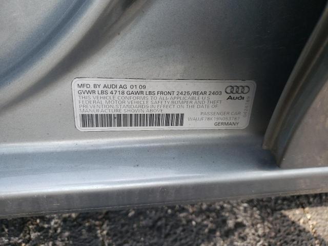 Продаж на аукціоні авто 2009 Audi A4, vin: WAUJF78K19N053787, номер лоту: 51248812